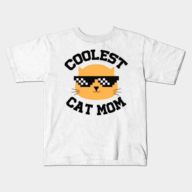 Coolest cat mom Kids T-Shirt by MasutaroOracle